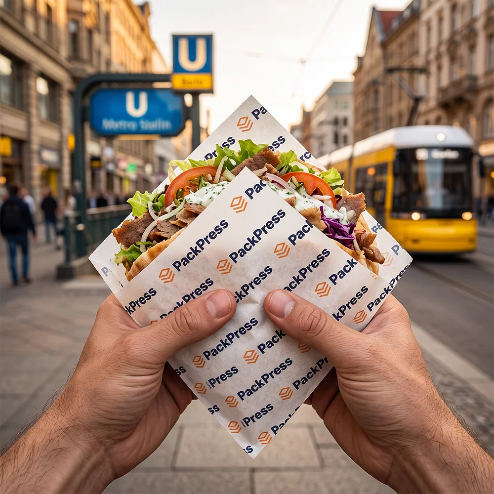 Döner-Einschlagpapier - Individuell bedruckbar