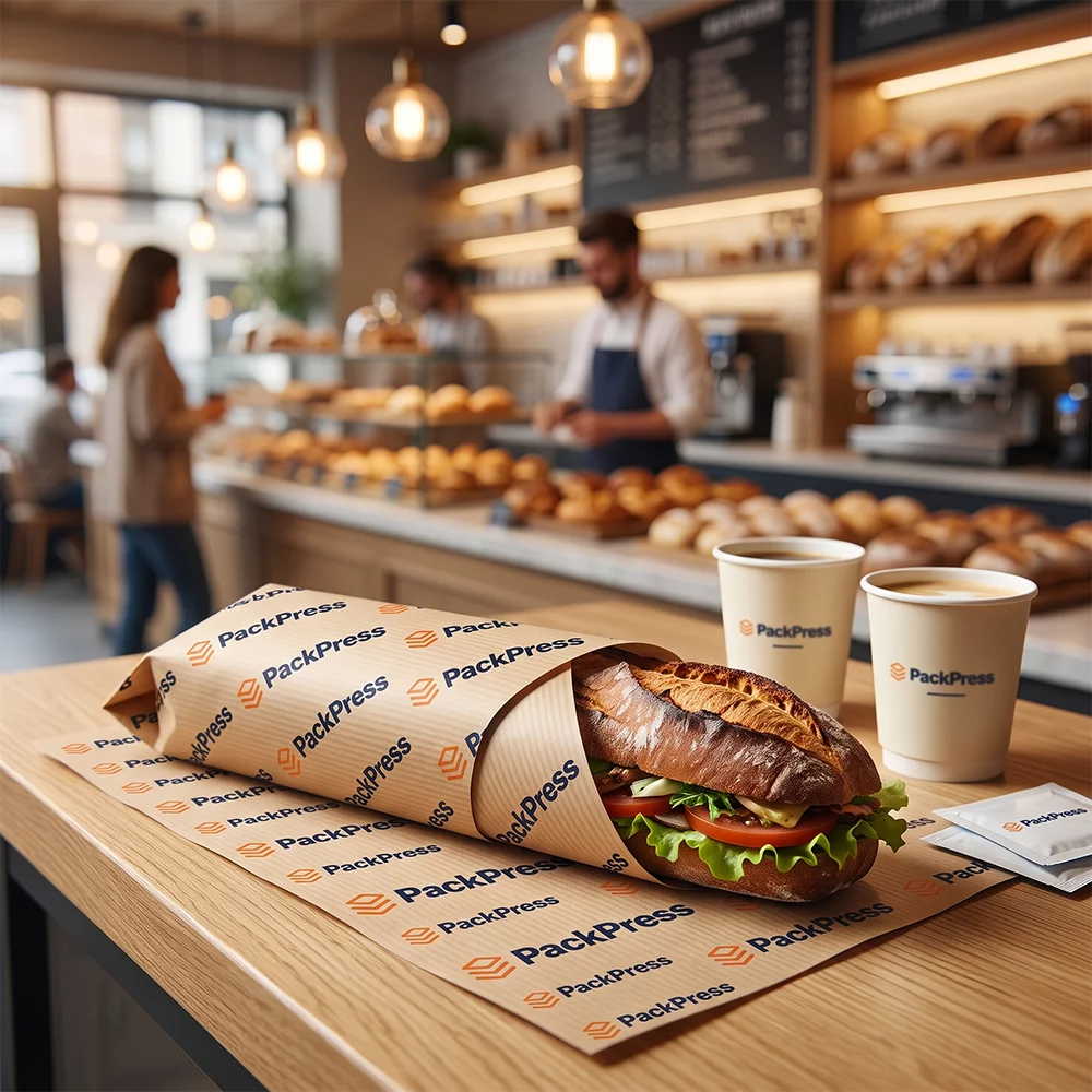 Sandwich & Wrap - Einschlagpapier – Individuell bedruckbar