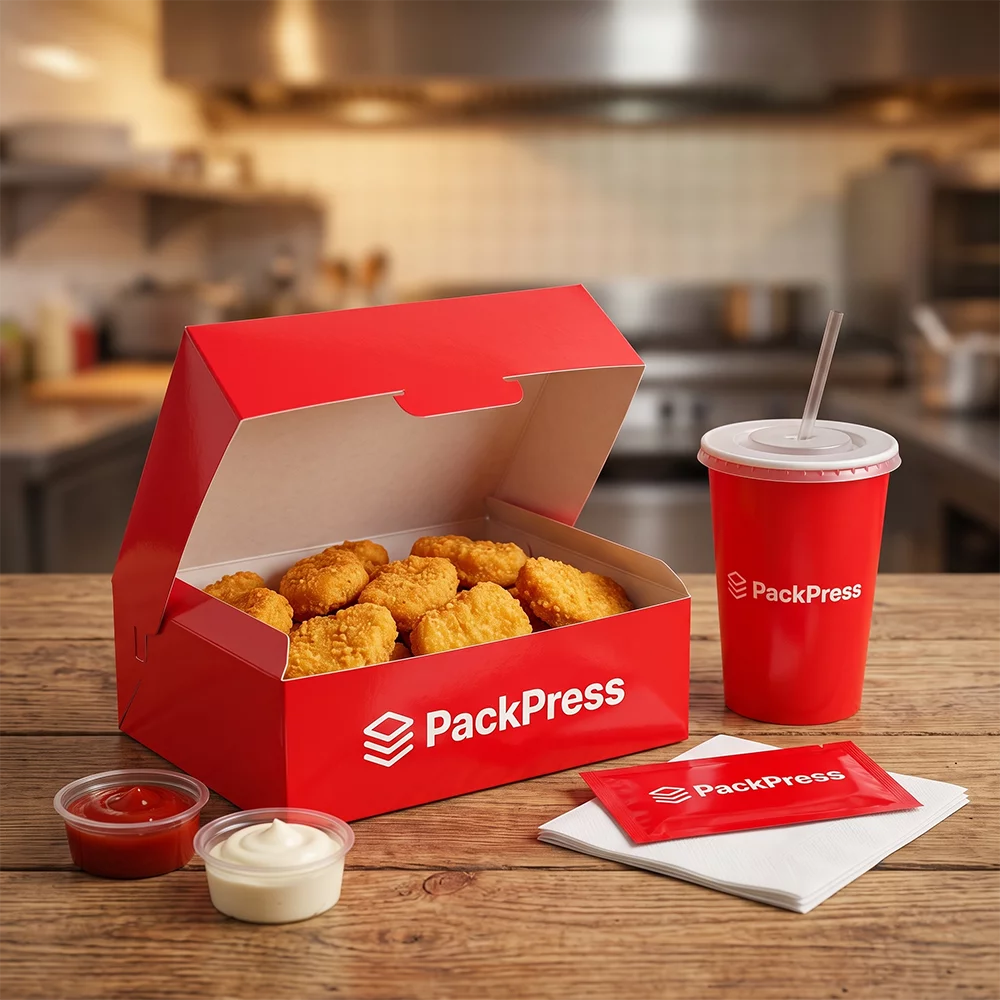 Nugget- & Fingerfood-Boxen mit Logo